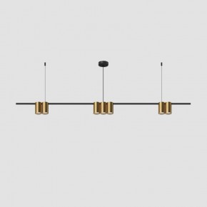 DK4063-BK+SG Подвесной светильник ORBIT, IP20, 7xGU10 LED до 15 Вт, черный + сатинированное золото, алюминий в Глазове - glazov.ok-mebel.com | фото 2