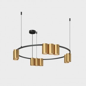 DK4065-BK+SG Подвесной светильник ORBIT , IP20, 10xGU10 LED до 15 Вт, черный + сатинированное золото, алюминий в Глазове - glazov.ok-mebel.com | фото 2