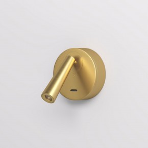 DK5072-SB Бра SHINE WALL со светодиодом, D104*H68, IP20, 3000К, 3W, RA?90, сатинированная латунь, алюминий в Глазове - glazov.ok-mebel.com | фото 2