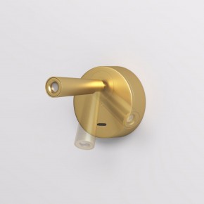 DK5072-SB Бра SHINE WALL со светодиодом, D104*H68, IP20, 3000К, 3W, RA?90, сатинированная латунь, алюминий в Глазове - glazov.ok-mebel.com | фото 3
