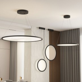 DK6606-BK Подвесной вертикальный светильник Veil со светодиодом H1700 d600 220V 48W 3000-6000K IP20 черный алюминий в Глазове - glazov.ok-mebel.com | фото 7