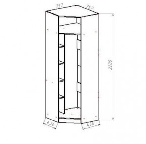 ГЕОМЕТРИЯ ГМТ.05 шкаф угловой в Глазове - glazov.ok-mebel.com | фото 2