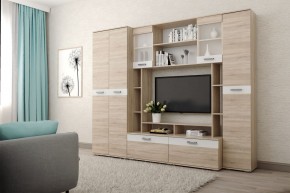 Гостиная Белла (Дуб Сонома/Белый глянец) в Глазове - glazov.ok-mebel.com | фото