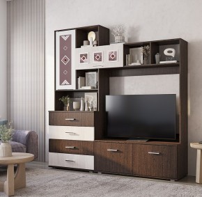 Гостиная Белла (модульная) венге/ясень белый в Глазове - glazov.ok-mebel.com | фото 16