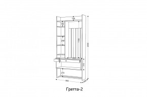 ГРЕТТА Прихожая (дуб сонома/ясень черный) в Глазове - glazov.ok-mebel.com | фото 5