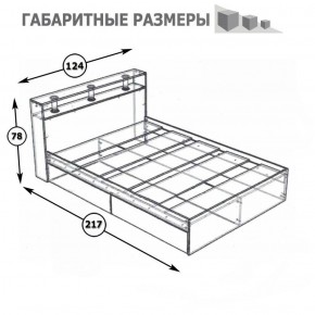 Камелия Кровать 1200, цвет белый, ШхГхВ 123,5х217х78,2 см., сп.м. 1200х2000 мм., без матраса, основание есть в Глазове - glazov.ok-mebel.com | фото 3