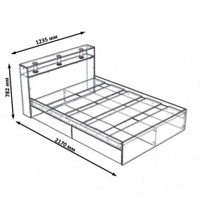 Камелия Кровать 1200, цвет дуб сонома, ШхГхВ 123,5х217х78,2 см., сп.м. 1200х2000 мм., без матраса, основание есть в Глазове - glazov.ok-mebel.com | фото 5