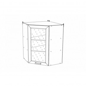 КГ "Агава" ВВУС550 Шкаф навесной угловой h 900 Лиственница светлая в Глазове - glazov.ok-mebel.com | фото