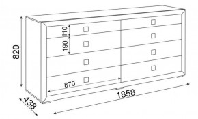 Комод большой Глэдис М27 (ЯШС/Белый) в Глазове - glazov.ok-mebel.com | фото 2