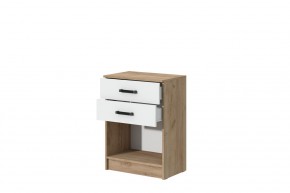 Комод Эконом (Дуб крафт золотой/Белый текстурный) в Глазове - glazov.ok-mebel.com | фото 2