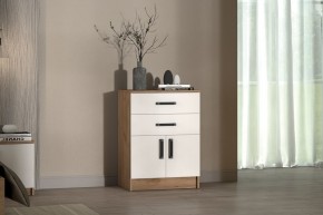 Комод Эконом (Дуб крафт золотой/Белый текстурный) в Глазове - glazov.ok-mebel.com | фото 3