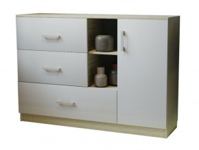 Комод К-3.1 (Дуб сонома/Белый жемчуг) в Глазове - glazov.ok-mebel.com | фото