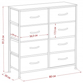 Комод Leset Линкс 8 ящ. (к/з), Каркас Белый, ящики Белые в Глазове - glazov.ok-mebel.com | фото 8