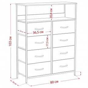 Комод Leset Локи 8 ящ. с полкой в Глазове - glazov.ok-mebel.com | фото 12