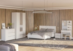 АДЕЛИНА Комод с тремя ящиками (белый рамух) в Глазове - glazov.ok-mebel.com | фото 3