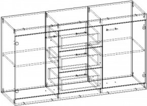 СОНАТА КС-1500 Комод (Дуб сонома/Белый глянец) в Глазове - glazov.ok-mebel.com | фото 2