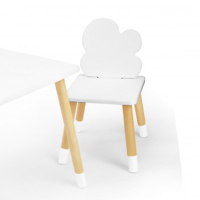 Комплект детской мебели стол и два стула Облачко (Белый/Белый/Береза) в Глазове - glazov.ok-mebel.com | фото 1