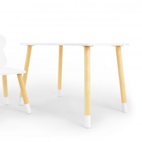 Комплект детской мебели стол и стул Корона (Белый/Белый/Береза) в Глазове - glazov.ok-mebel.com | фото 2