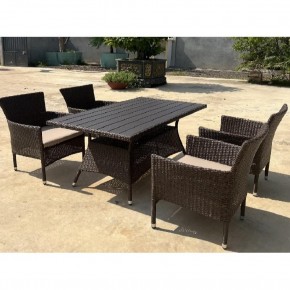 Комплект мебели из иск. ротанга AM-196B/T196 Brown 4Pcs (4+1) в Глазове - glazov.ok-mebel.com | фото 3