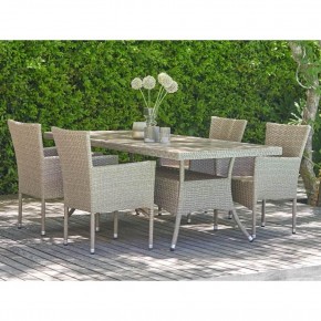 Комплект плетеной мебели AM-196/T196 Beige 4Pcs (4+1) в Глазове - glazov.ok-mebel.com | фото 1