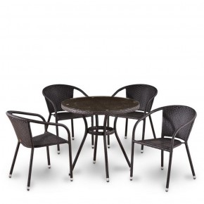Комплект плетеной мебели T282ANT/Y137C-W53 Brown (4+1) в Глазове - glazov.ok-mebel.com | фото 1