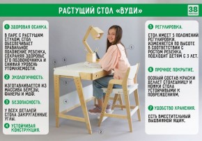 Комплект растущий стол и стул с чехлом 38 попугаев «Вуди» (Белый, Белый, Розовый) в Глазове - glazov.ok-mebel.com | фото 2