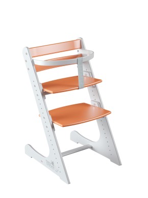 Комплект растущий стул и жесткий ограничитель Конёк Горбунёк Комфорт  (Бело-оранжевый) в Глазове - glazov.ok-mebel.com | фото