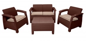 Комплект уличной мебели Yalta Premium Terrace Set (Ялта) шоколадый (+подушки под спину) в Глазове - glazov.ok-mebel.com | фото 1