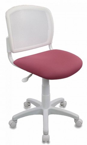 Кресло детское Бюрократ CH-W296NX/26-31 белый TW-15 розовый 26-31 в Глазове - glazov.ok-mebel.com | фото 1