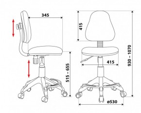 Кресло детское Бюрократ KD-4-F/PENCIL-GN зеленый карандаши в Глазове - glazov.ok-mebel.com | фото 3