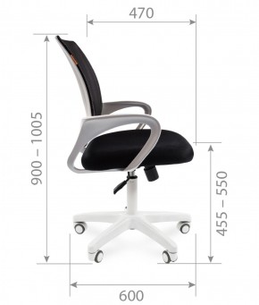 Кресло для оператора CHAIRMAN 696 white (ткань TW-10/сетка TW-05) в Глазове - glazov.ok-mebel.com | фото 7