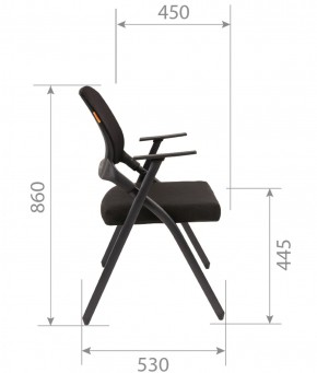 Кресло для посетителей CHAIRMAN NEXX (ткань стандарт черный/сетка DW-01) в Глазове - glazov.ok-mebel.com | фото 7