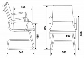 Кресло для посетителя Бюрократ CH-993-Low-V/Brown коричневый в Глазове - glazov.ok-mebel.com | фото 3