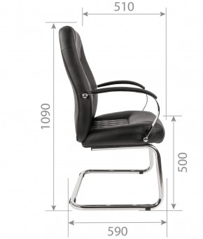 Кресло для посетителя CHAIRMAN 950 V Черное в Глазове - glazov.ok-mebel.com | фото 5
