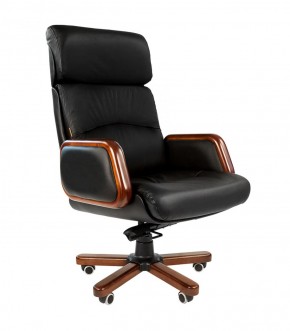Кресло для руководителя CHAIRMAN 417 (Натуральная кожа) Черное в Глазове - glazov.ok-mebel.com | фото