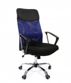 Кресло для руководителя CHAIRMAN 610 N (15-21 черный/сетка синий) в Глазове - glazov.ok-mebel.com | фото 1