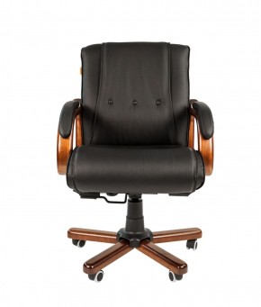 Кресло для руководителя CHAIRMAN  653 М (Кожа) Черное в Глазове - glazov.ok-mebel.com | фото 2