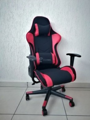 Кресло геймерское Barneo K-50 (черная сетка красные вставки) в Глазове - glazov.ok-mebel.com | фото