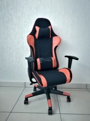 Кресло геймерское Barneo K-50 (черная сетка оранжевые вставки) в Глазове - glazov.ok-mebel.com | фото