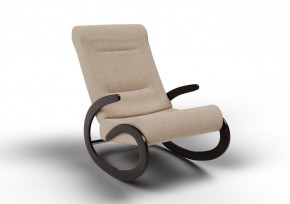 Кресло-качалка Мальта 10-Т-П (ткань/венге) ПЕСОК в Глазове - glazov.ok-mebel.com | фото