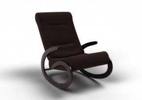 Кресло-качалка Мальта 10-Т-Ш (ткань/венге) ШОКОЛАД в Глазове - glazov.ok-mebel.com | фото