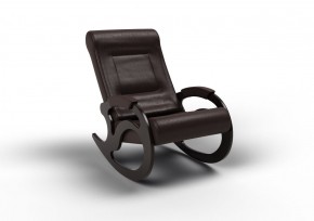 Кресло-качалка Вилла 11-К-КР (экокожа/венге) КРЕМ в Глазове - glazov.ok-mebel.com | фото 1