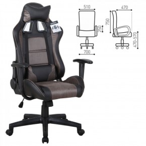 Кресло компьютерное BRABIX "GT Racer GM-100" (черное/коричневое) 531819 в Глазове - glazov.ok-mebel.com | фото 2