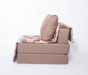 Кресло-кровать бескаркасное Харви (коричневый-геометрия браун) в Глазове - glazov.ok-mebel.com | фото 2