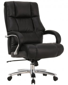 Кресло офисное BRABIX PREMIUM "Bomer HD-007" (рециклированная кожа, хром, черное) 531939 в Глазове - glazov.ok-mebel.com | фото