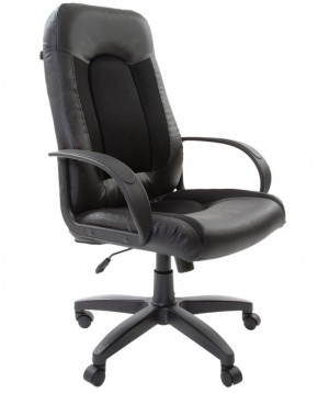 Кресло офисное BRABIX "Strike EX-525" (экокожа черная, ткань черная) 531381 в Глазове - glazov.ok-mebel.com | фото