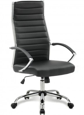 Кресло офисное BRABIX "Style EX-528", экокожа, хром, черное, 531947 в Глазове - glazov.ok-mebel.com | фото