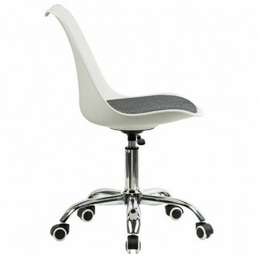 Кресло стул BRABIX "Eames MG-310 CH", хром, пластик белый, ткань серая, 532924 в Глазове - glazov.ok-mebel.com | фото 3