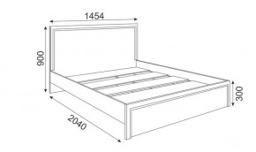 Кровать 1.4 М16 Стандарт с настилом Беатрис (Орех гепланкт) в Глазове - glazov.ok-mebel.com | фото