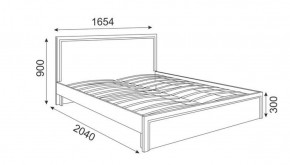 Кровать 1.6 М07 Стандарт с основанием Беатрис (Орех гепланкт) в Глазове - glazov.ok-mebel.com | фото